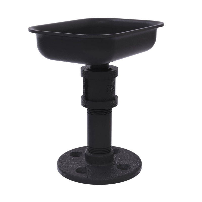 Vanity Top Soap Dish, Matt Black Finish